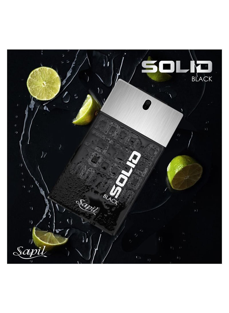 sapil Solid Black for Men Perfume, 100ml  - Image 3