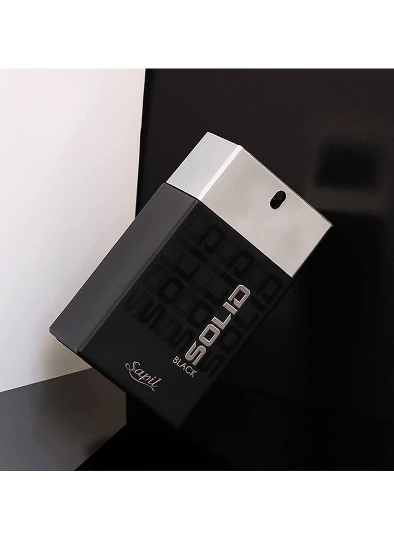 sapil Solid Black for Men Perfume, 100ml  - Image 5