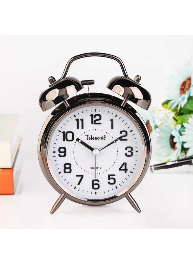 Telesonic Alarm Clock, Creative Design For Students And Children, Loud Bell Sound, Bedroom Bedside Clock, Simple Night Light, Sweep Second Movement, Traditional Timepiece, Back-to Gift, New Year Present - Image 2