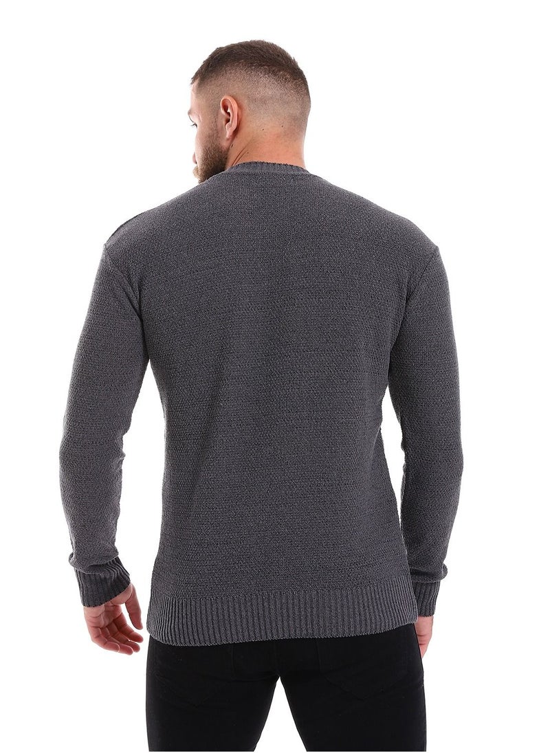 Caesar - Wool Mens Pullover With Multi Design - Image 1