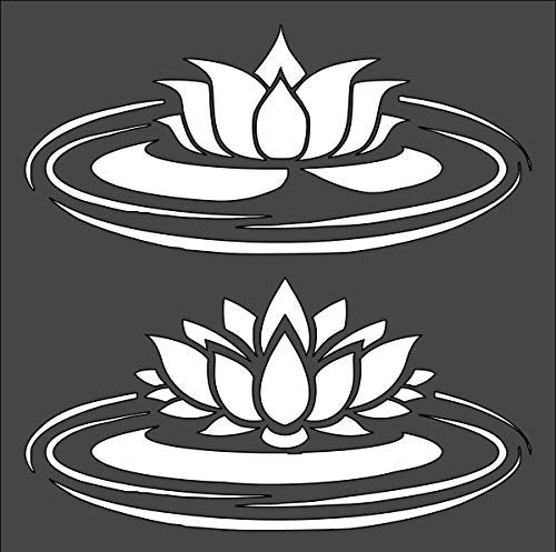 KACHI PENCIL Kachi Pencil Art Craft Layering Stencil Lotus Flower Crafts Arts Scrapbooking Painting on The Wall Wood Glass and Other Reusable DIY Decorative Stencil 