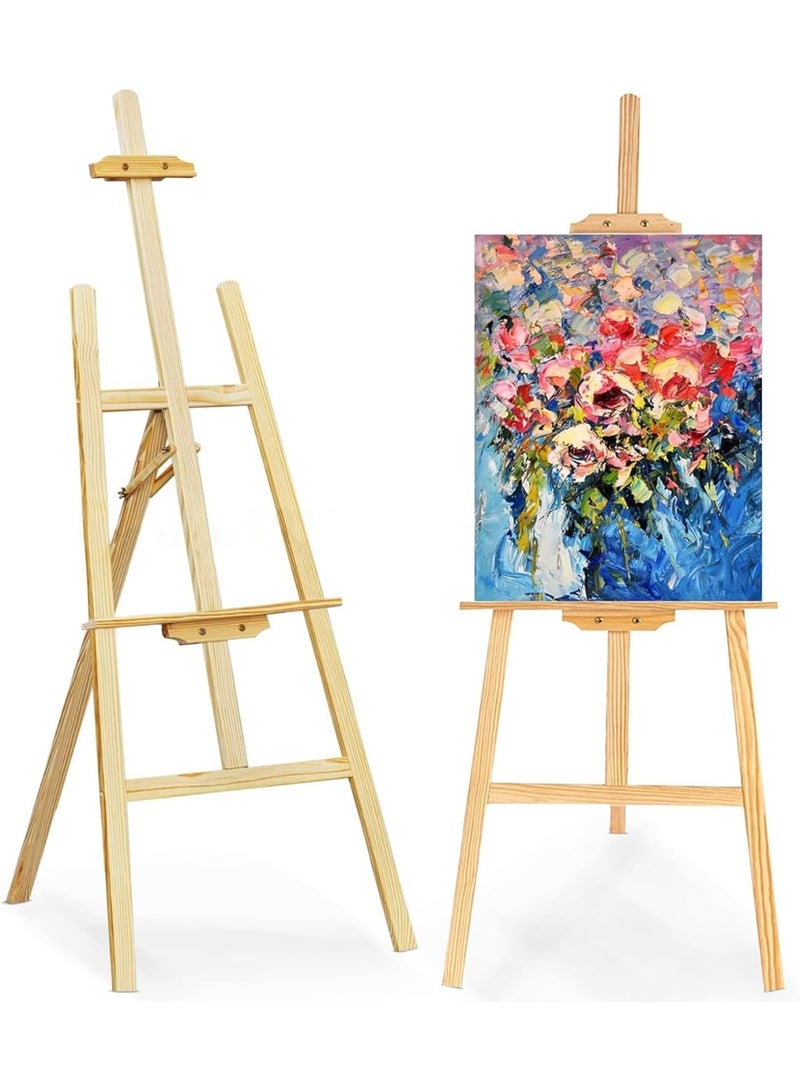 MARKQ حامل لوحات خشبي 90 سم | حامل ثلاثي القوائم قابل للتعديل للفنانين للرسم، والتخطيط، والعرض ومشاريع الفن | حامل خشبي متين للاستوديو، والفصل الدراسي، والمنزل - Image 1