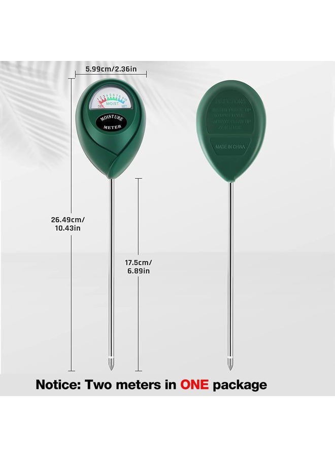Thlevel Plant Moisture Meter, Plant Water Meter, Soil Moisture Meter for House Plants for Garden, Lawn, Farm, Indoor & Outdoor Use, No Batteries Required (2 Packs Green) - Image 2