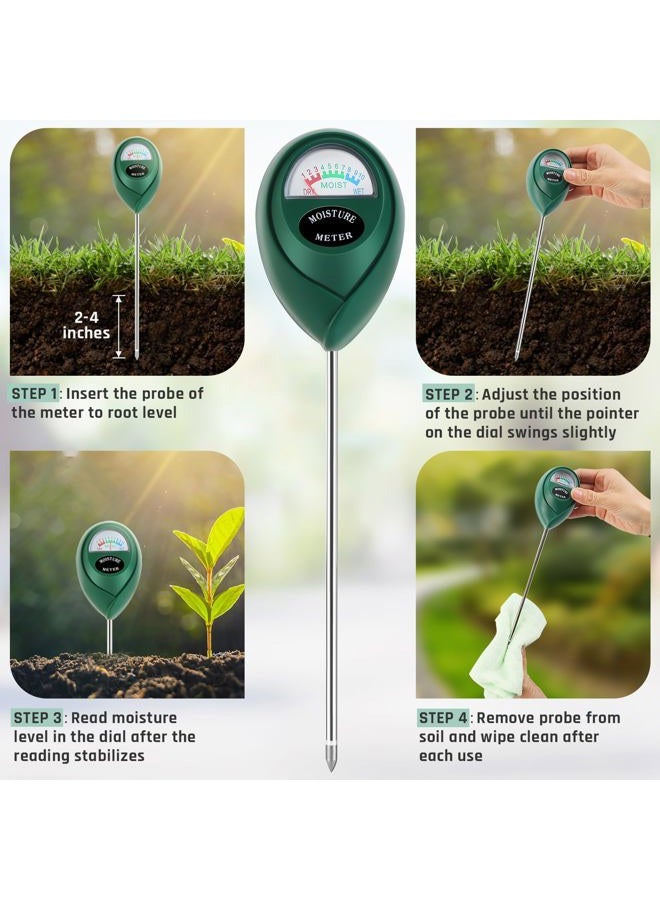 Thlevel Plant Moisture Meter, Plant Water Meter, Soil Moisture Meter for House Plants for Garden, Lawn, Farm, Indoor & Outdoor Use, No Batteries Required (2 Packs Green) - Image 4