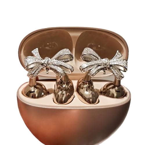 Chooseyo Bow Rhinestone for Clip on Earbuds Open Ear Accessories, Elegant Zirconia Decorative Earphone Accessories, Removable Exquisite DIY Decoration - Image 1