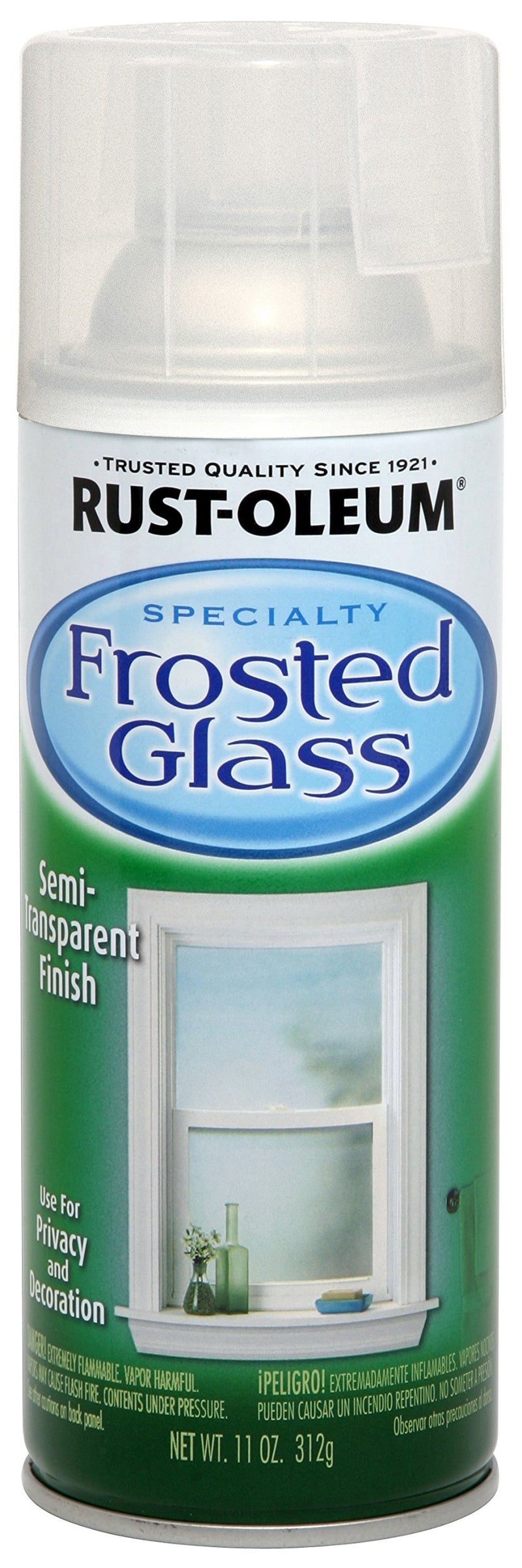 Rust-Oleum 342600 Frosted Glass Spray Paint, 11 oz, Frosted Glass(Packaging May Vary) - Image 1