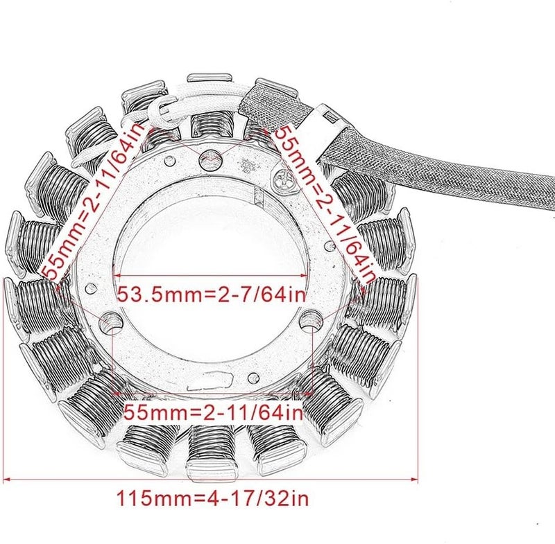 QASULER Motorcycle Generator Stator Coil - Image 2