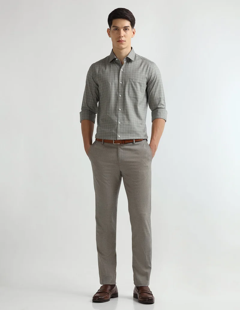 Arrow Green Manhattan Slim Fit Shirt for Men | Best Price UAE