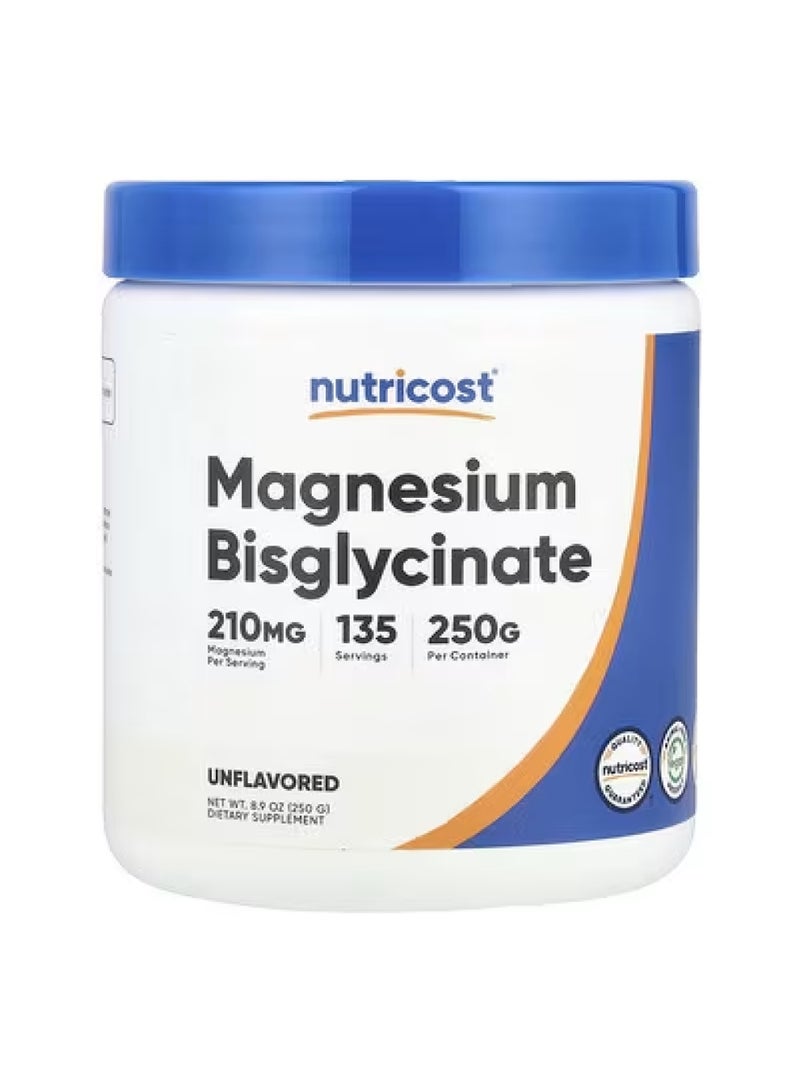Magnesium Bisglycinate, Unflavored, 8.9 oz (250 g)