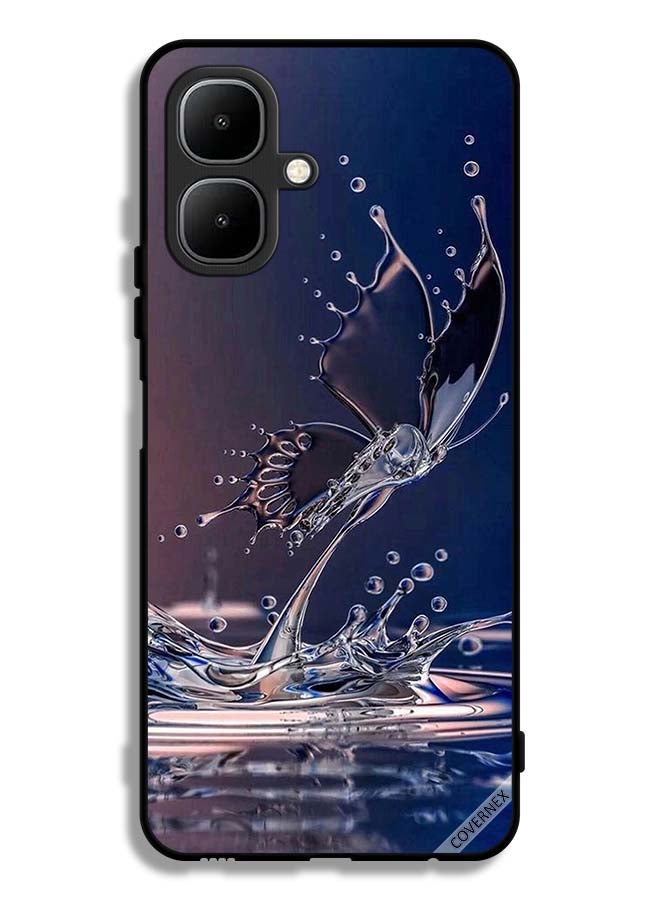 Covernex Tecno Pop 10 Protective Case Cover Water Drops Butterfly
