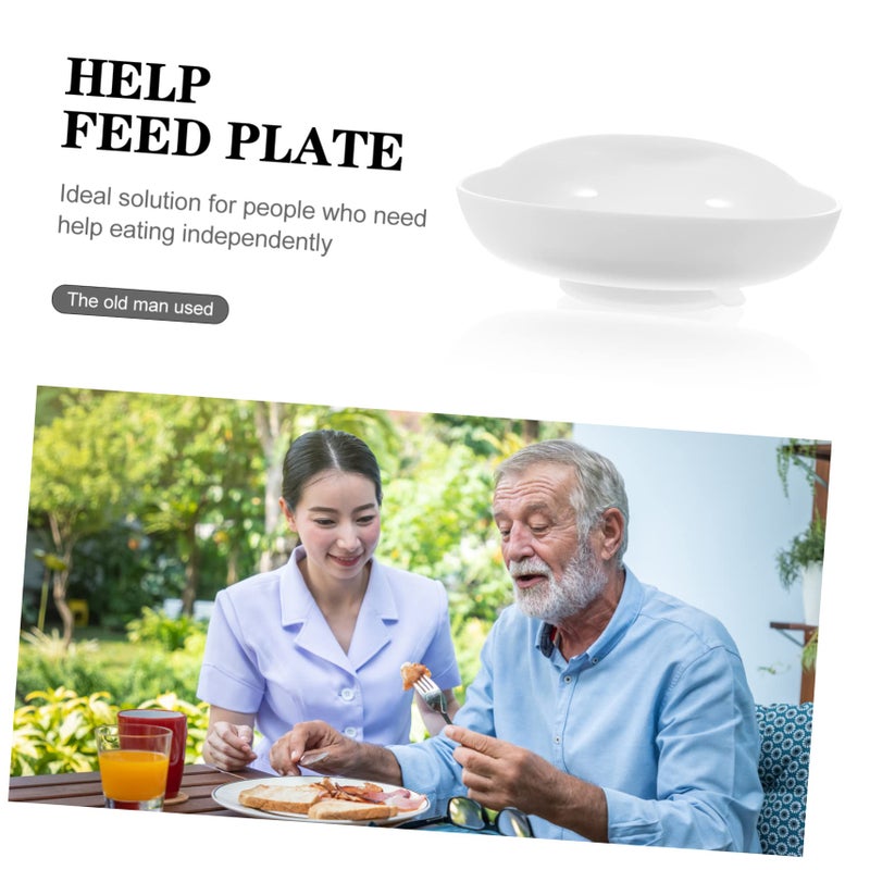 Non Slip Suction Scoop Bowl for Elderly Disabled Self Feeding Dish Spill Proof Training Dinnerware - Image 4