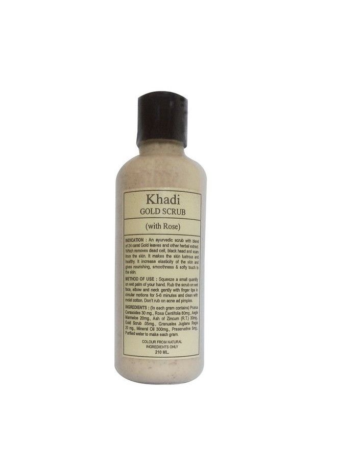 Parvati Gramodyog - Khadi Gold Scrub 210 Ml (Pack Of 1) By Parvati Gramodyog Herbal Products Made In India - Image 1