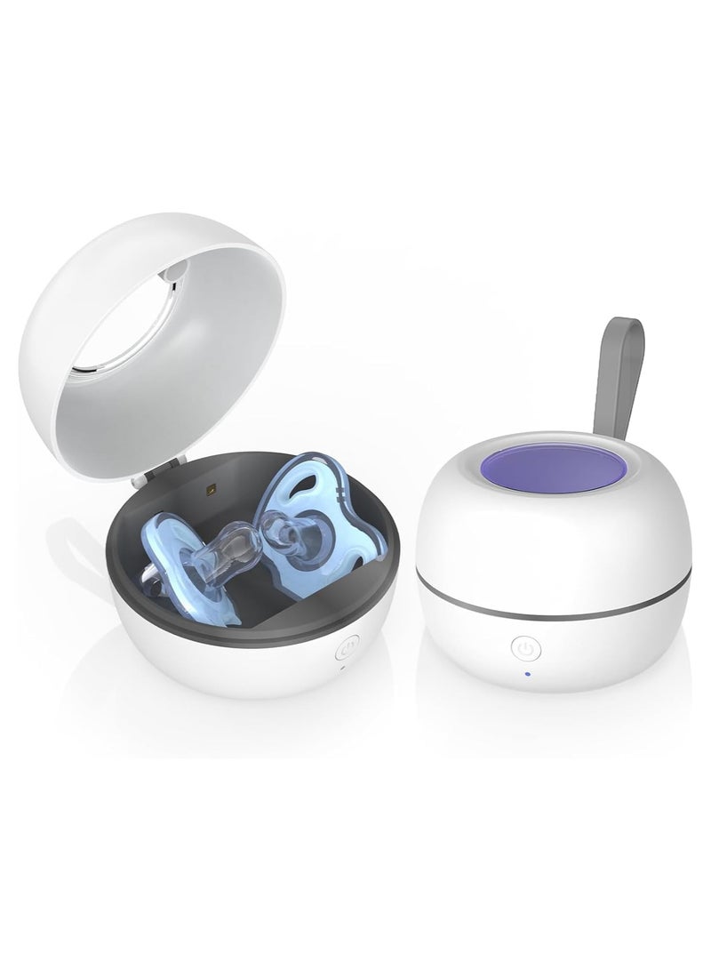 INSIJAM Upgraded Portable Pacifier Sanitizer UV Light Sanitizer Box Cleaned in 3 Minutes 70 Disinfection Cycles USB Rechargeable Baby Pacifier On The Go - Image 1