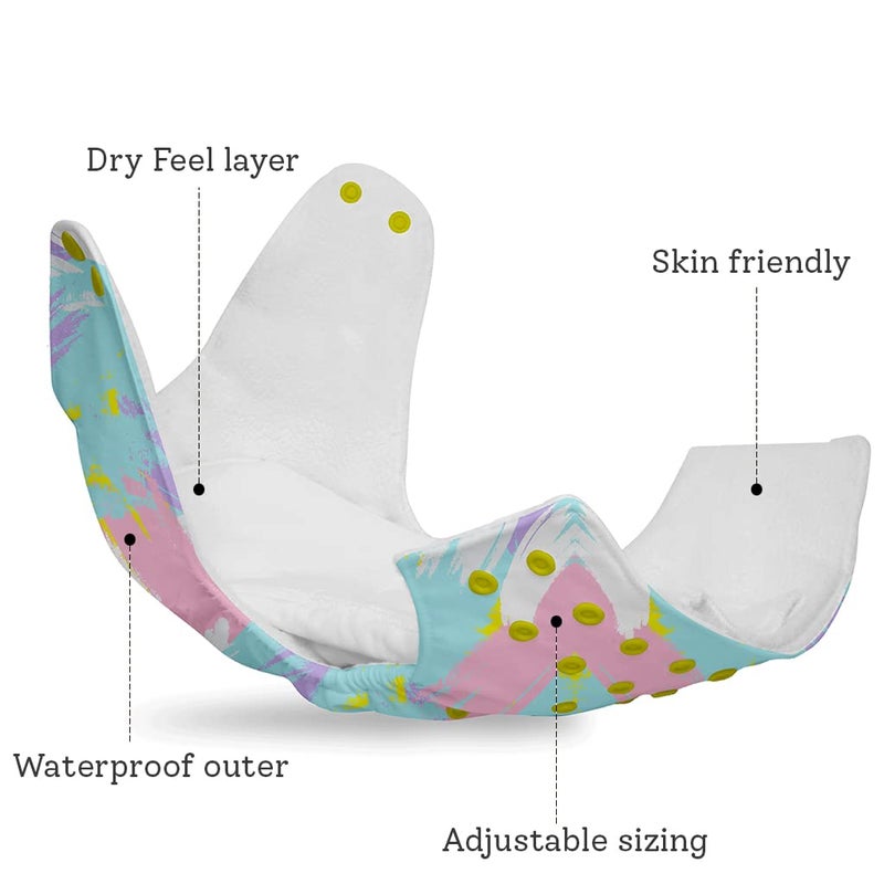 Superbottoms Basic Leakage-proof advanced cloth diapers for babies, High Absorbent 100% cotton 3 reusable diaper and 3 insert pad Combo Pack washable cloth diaper 3M -3Years Adjustable, Reduces Rash - Image 4