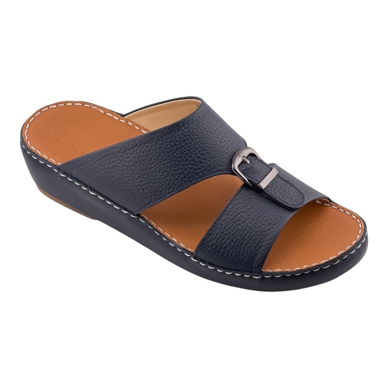 AET A E T Handmade Arabic Sandals For Men | Outdoor Mens Slippers | Everyday Flip Flops Open Toe | Arabic Genuine Milled Leather With Buckle|New Arabic Design | Tan Footbed | Comfortable & LightWeight - Image 1