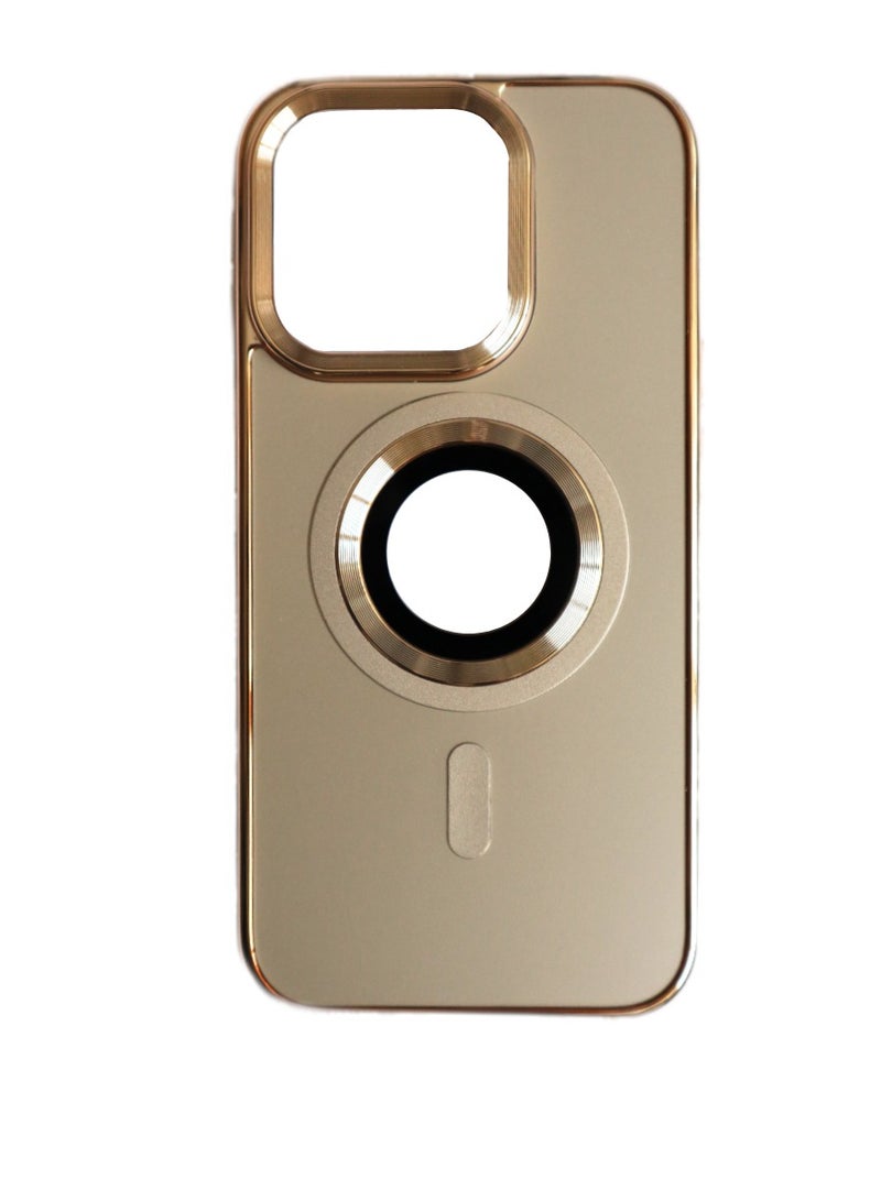 iPhone 15 Pro Max MagSafe Case 6.7 inch Matte Magnetic Shockproof Protective Phone Case Cover For Apple iPhone 15 Pro Max Gold