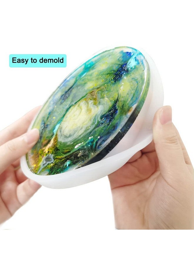 findTop 3 Pcs Large Resin Mold with 2 Tweezers, findTop Silicone Molds, Include Round, Rectangle, Heart Shaped Coaster Mold for DIY Decorative Mold - Image 4