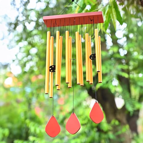Hindcraft Blissful Golden Wind Chimes for Bedroom & Living Room – Tranquil Home Décor, Harmonizing Energy, Ideal Gift for Women, Men, Couples, Housewarming, Balcony & Garden Hanging Ornament - Image 4