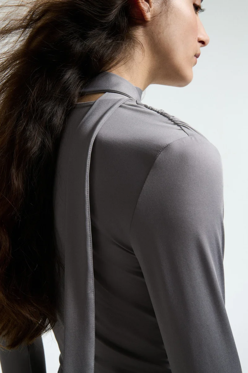 H&M Scarf-detail top