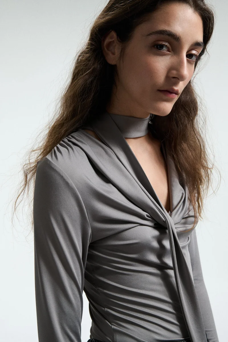 H&M Scarf-detail top