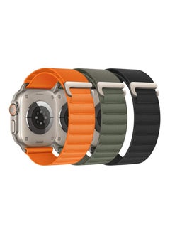 XICEN 3 Pack for Apple Watch Alpine Loop Band 49mm 45mm 44mm 42mm , Adjustable Metal C-Hook,  Nylon Woven Sport Strap for iWatch Series Ultra/8/7/SE/6/5/4/3/2/1 Multicolor  - Image 1