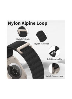 XICEN 3 Pack for Apple Watch Alpine Loop Band 49mm 45mm 44mm 42mm , Adjustable Metal C-Hook,  Nylon Woven Sport Strap for iWatch Series Ultra/8/7/SE/6/5/4/3/2/1 Multicolor  - Image 4