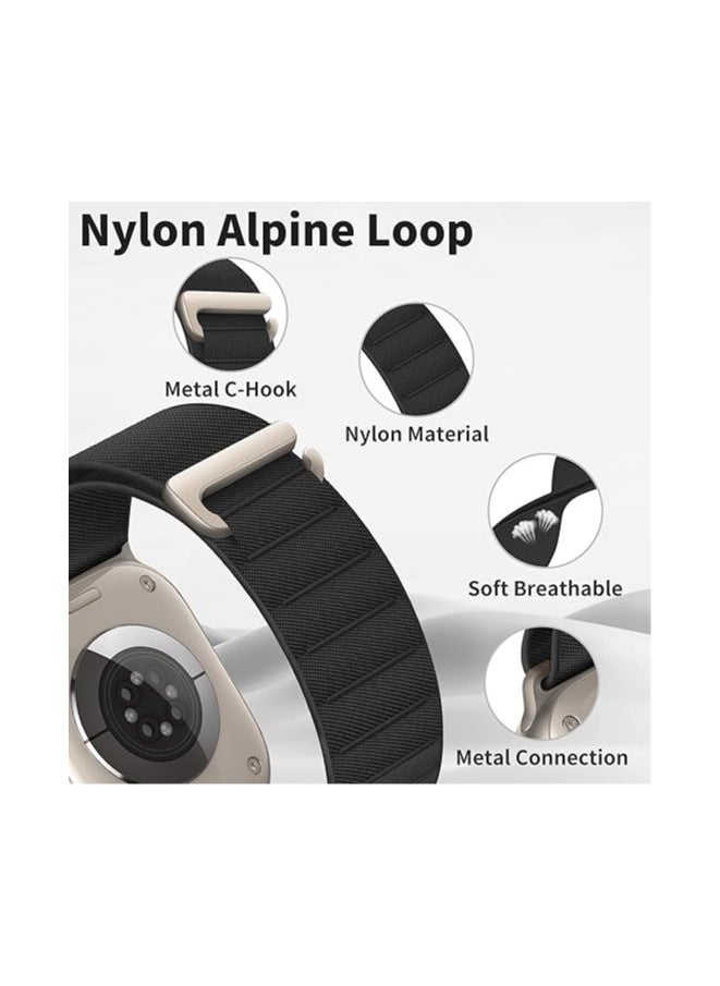 XICEN 3 Pack for Apple Watch Alpine Loop Band 49mm 45mm 44mm 42mm , Adjustable Metal C-Hook,  Nylon Woven Sport Strap for iWatch Series Ultra/8/7/SE/6/5/4/3/2/1 Multicolor  - Image 4