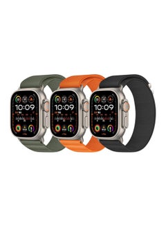 XICEN 3 Pack for Apple Watch Alpine Loop Band 49mm 45mm 44mm 42mm , Adjustable Metal C-Hook,  Nylon Woven Sport Strap for iWatch Series Ultra/8/7/SE/6/5/4/3/2/1 Multicolor  - Image 3