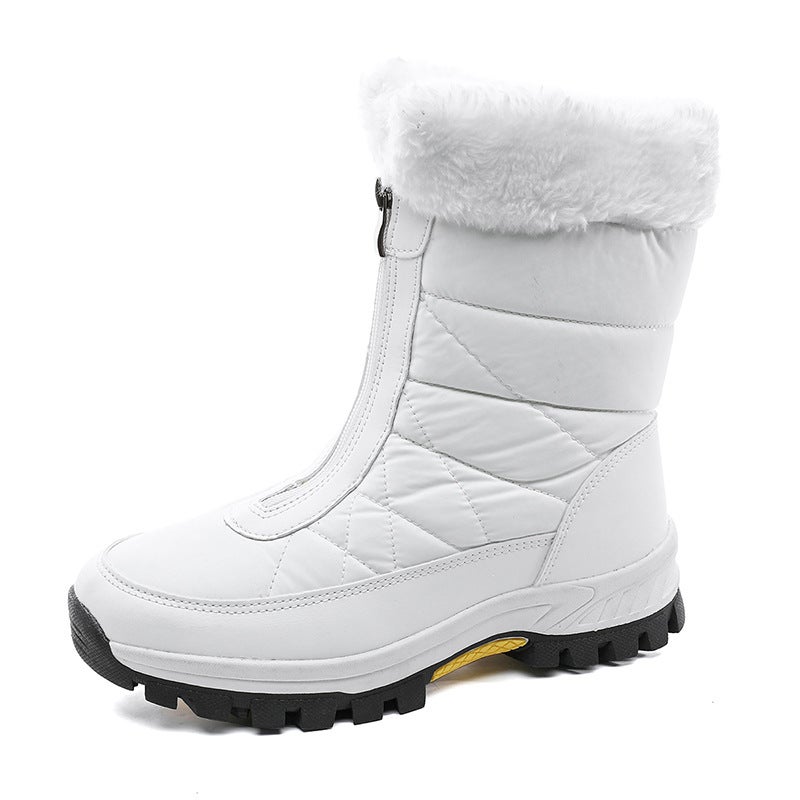 Trade plus size Cotton Shoes Women''s New Casual Fashion Umbrella Cloth fleece-lined Thickened Warm Snow Boots Large Cotton Shoes - Image 1