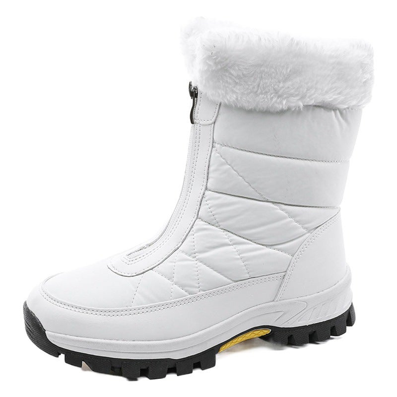 Trade plus size Cotton Shoes Women''s New Casual Fashion Umbrella Cloth fleece-lined Thickened Warm Snow Boots Large Cotton Shoes - Image 2