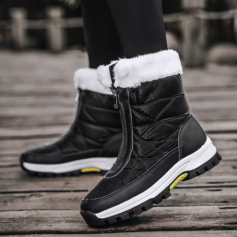 Trade plus size Cotton Shoes Women''s New Casual Fashion Umbrella Cloth fleece-lined Thickened Warm Snow Boots Large Cotton Shoes - Image 4