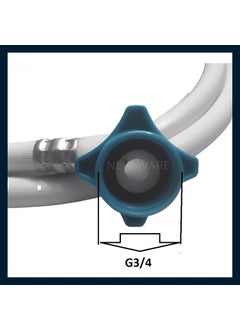 NEW WARE New Ware 6 Meter Flexible PVC Washing Machine Inlet Hose Universal Water Inlet with Tap AdaptorConnector for Top Front Load Fully Automatic Washing Machines White  - Image 3