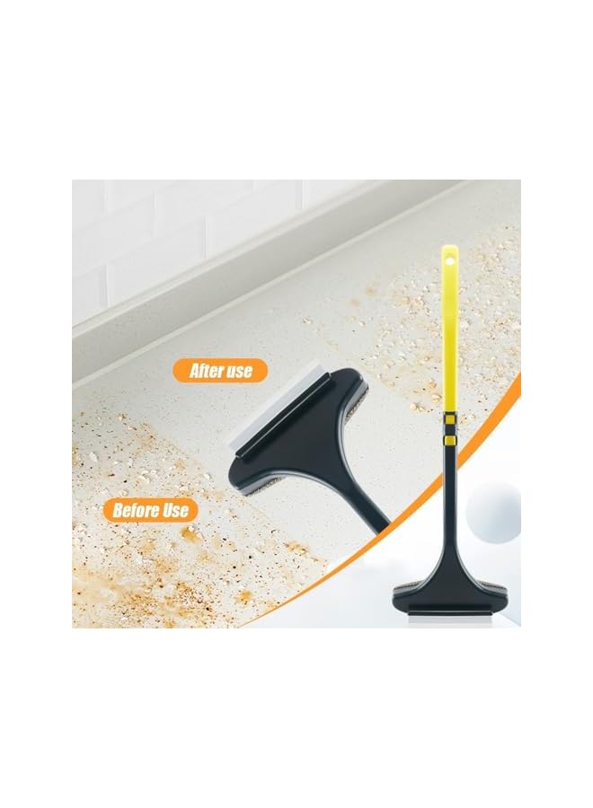 PROMASS 2 in 1 Multifunctional Screen Brush, 2025 New Mesh Cleaner Brush Double-Sided Window Screen Cleaner Brush with Scraper, Magic Window Cleaning Tool Wet and Dry Purpose Extendable Brush (Yellow) - Image 5