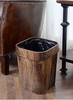 Generic lmoikesz Retro Trash Can Kitchen Trash Can for Car Home Office Trash Bin, Square 