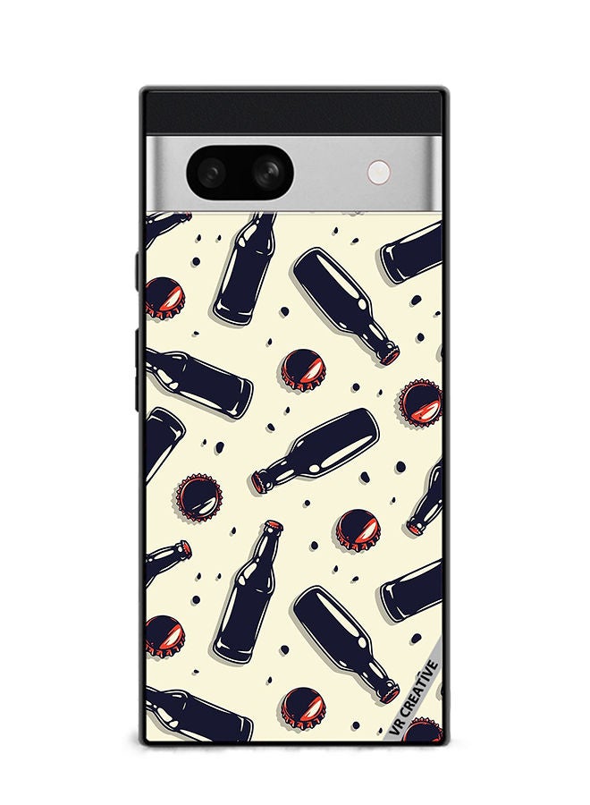VR CREATIVE Protective Case Cover For Google Pixel 7a Wine Bottles Design  Multicolour - Image 1