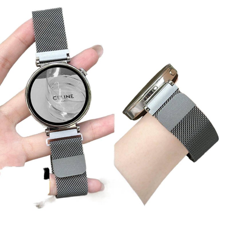 سوار ساعة ذكية سوار نايلون حلقي متوافق باللون رمادي قابل للتعديل مع Samsung Galaxy Watch 7 Classic بملاءمة قابلة للتعديل وحزام بديل للاستخدام اليومي للاستخدام المنزلي للسفر - Image 1