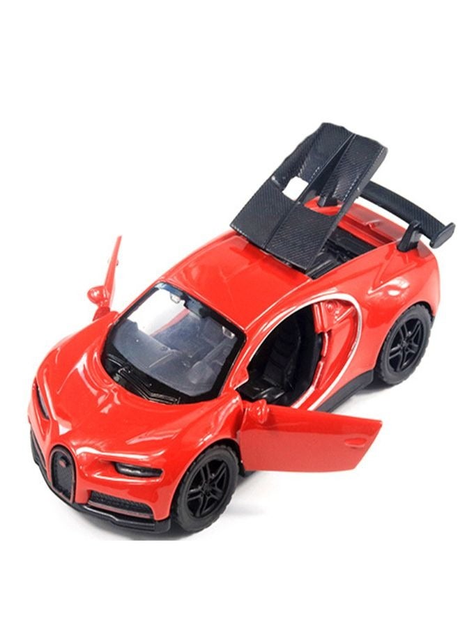 1:36 Alloy Sports Car Model , Pull-Back Toy Car , Model Car for Kids Boy Girl Gift , Collectible Display ,Red - Image 3