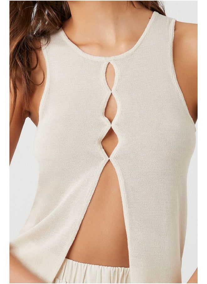 FOREVER 21 - Sweater-Knit Split-Hem Tank Top - Image 1