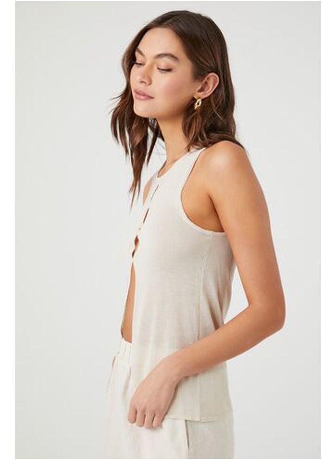 FOREVER 21 - Sweater-Knit Split-Hem Tank Top - Image 1