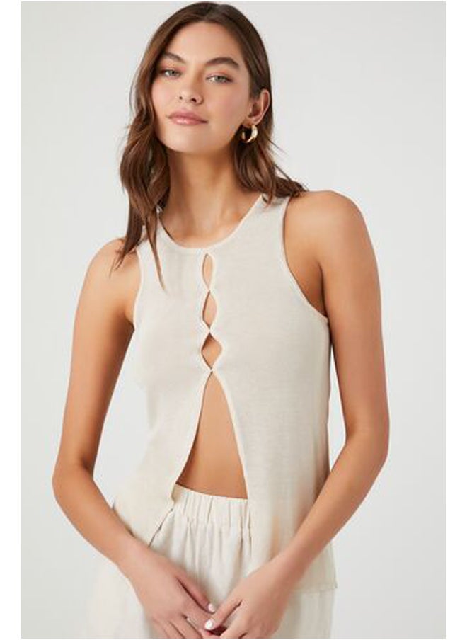 FOREVER 21 - Sweater-Knit Split-Hem Tank Top - Image 1