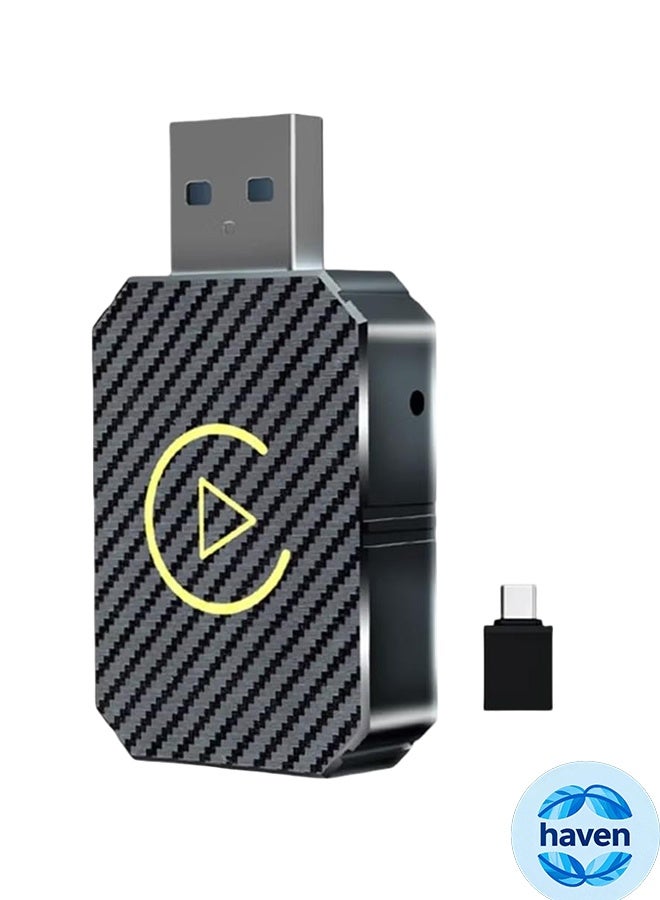 هافن 2 في صندوق صغير لمهايئ سيارات كاربلاي اللاسلكية مع بلوتوث 5.0 وواي فاي لسيارات الكاربلاي السلكية/السيارات الآلية - Image 1