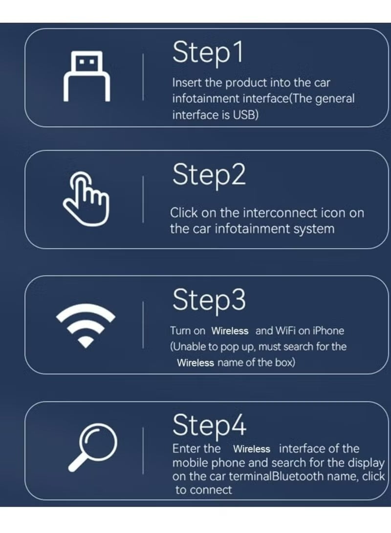 هافن 2 في صندوق صغير لمهايئ سيارات كاربلاي اللاسلكية مع بلوتوث 5.0 وواي فاي لسيارات الكاربلاي السلكية/السيارات الآلية - Image 2
