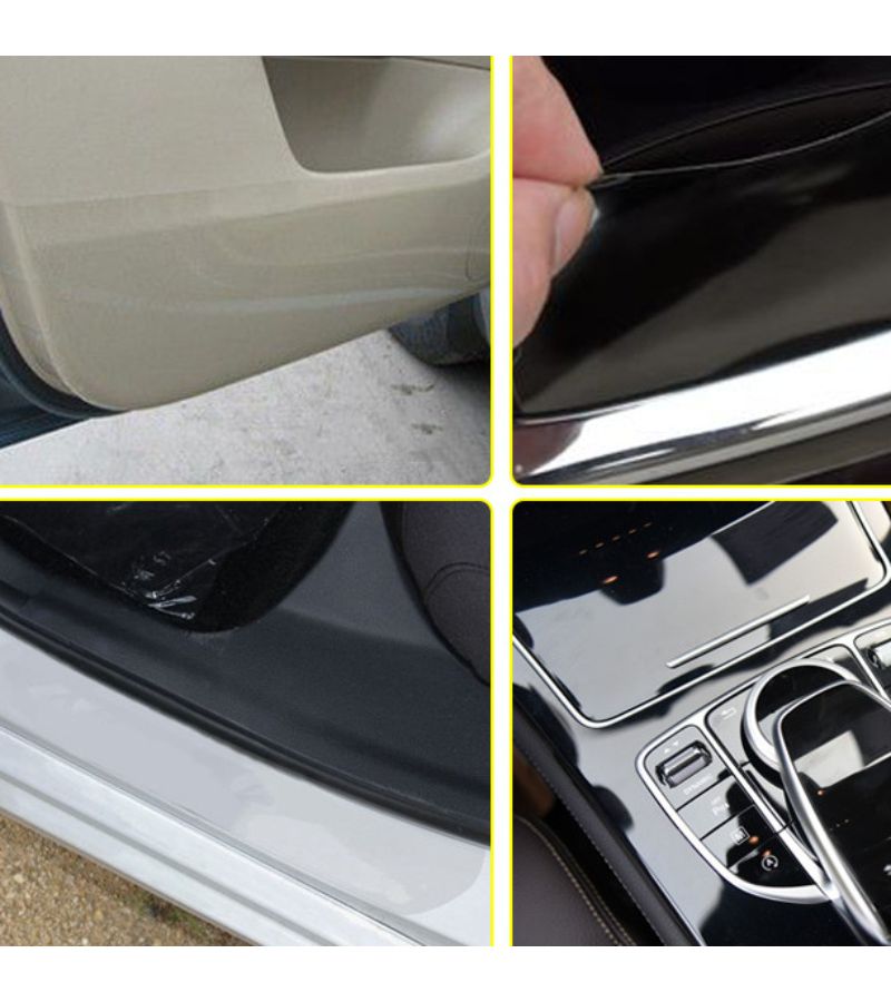 Clear Vinyl Paint Protection Film 3.94x118.11inch Anti Scratch Car Bumper - Image 4