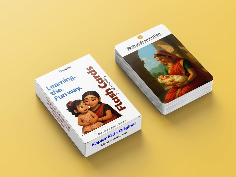 Kapier Chhatrapati Shivaji Maharaj Life Story Flash Cards for Kids | Number Sequenced Educational Cards | 29 Waterproof Laminated Flashcards | for 1 2 3 4 5 6 7 8 Year Old | Rounded Edges - Image 5