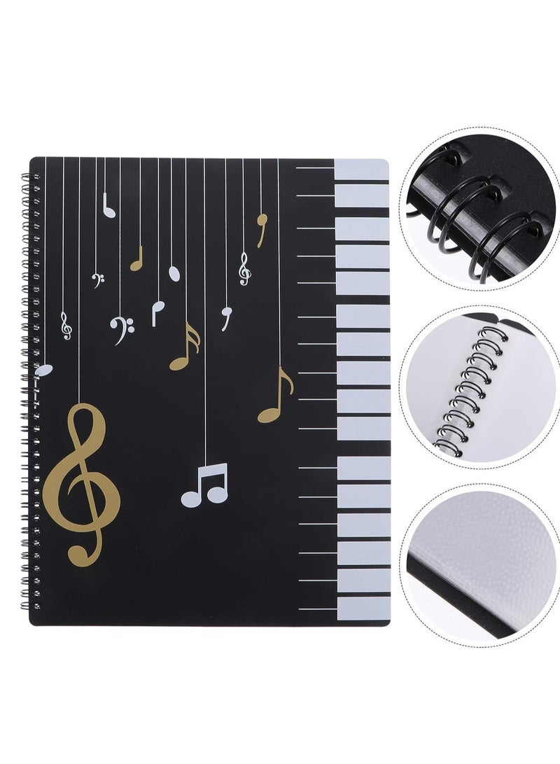 Sheet Music Folder Waterproof 20 s Spiral-Bound A4 Sheet Music Storage Paper Folder Sheet Music Folder Paper Documents Storage Folder for Musicians Student Documents Supply - Image 5