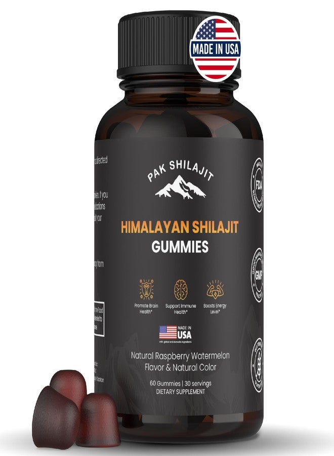 PakShilajit حلوى باكشيلجيت النقية المجففة بالشمس من جبال الهيمالايا للرجال والنساء | حلوى شيلاجيت عضوية | 85 نوعًا من المعادن النادرة الطبيعية بالإضافة إلى حمض الفولفيك | طاقة، مناعة | خالية من السكر، 60 قطعة حلوى صحية - Image 1
