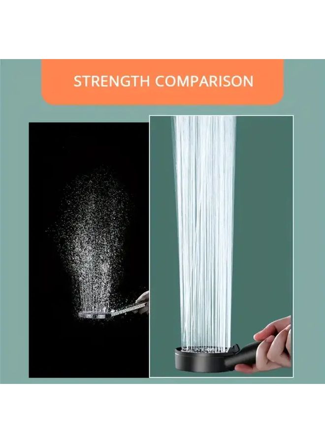 Silvery High Pressure Shower Head With Five Adjustable Spray Settings For Pressurized Bathroom Use - Image 2