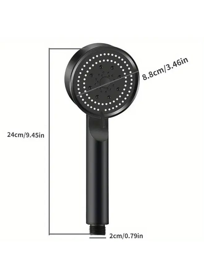 Silvery High Pressure Shower Head With Five Adjustable Spray Settings For Pressurized Bathroom Use - Image 3