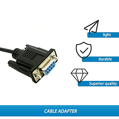 Vanki 1Pcs RS232 DB9 Female to USB 2.0 A Female Serial Cable Adapter Converter 8" Inch 25cm - Image 3