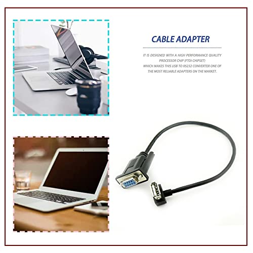 Vanki 1Pcs RS232 DB9 Female to USB 2.0 A Female Serial Cable Adapter Converter 8" Inch 25cm - Image 2